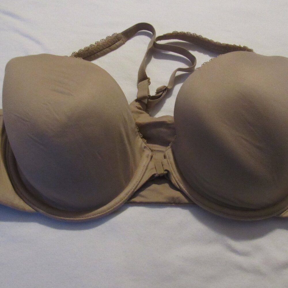 Victoria's Secret Body By Victoria Racerback Demi Tan Bra 36D USED - Picture 2 of 6